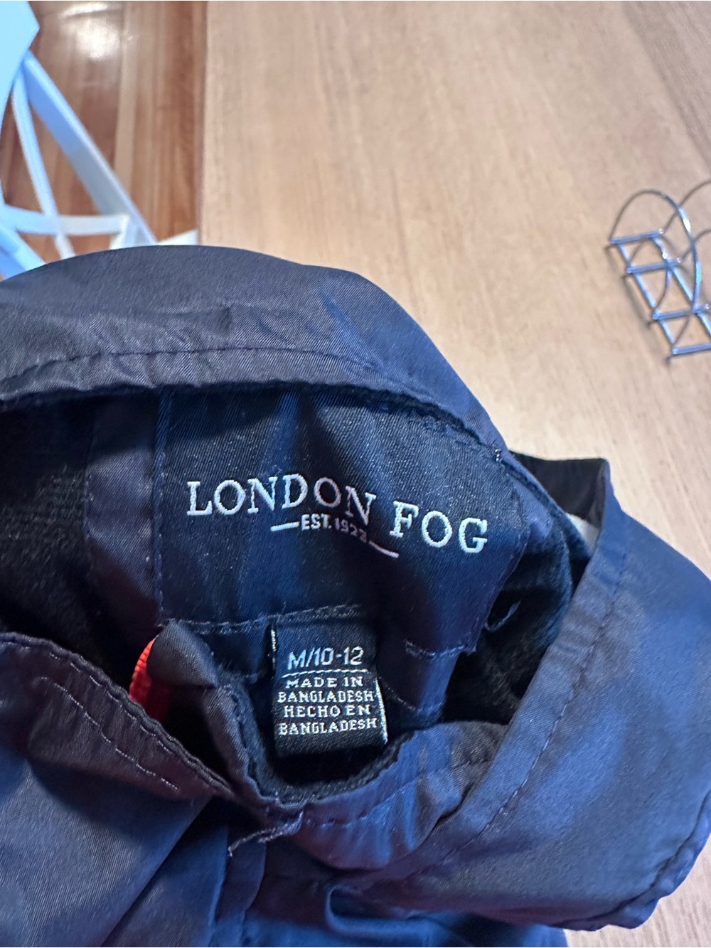 London Fog Navy Blue Raincoat Jacket